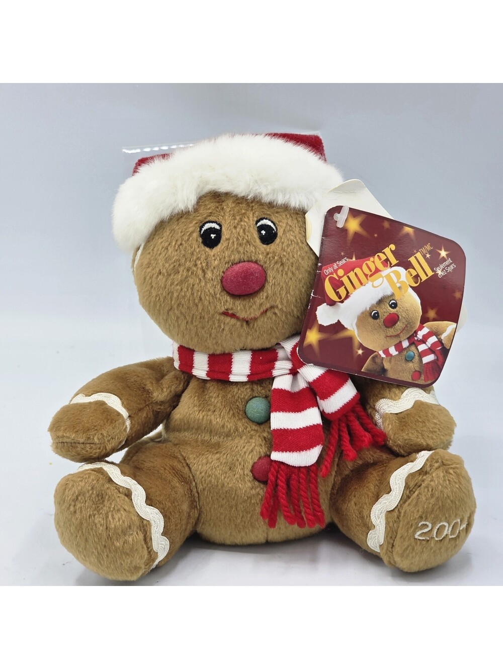 Vintage Limited 2004 Sears Ginger Bell Gingerbread Christmas Plush Toy Holiday
